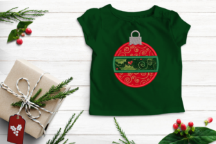 Banded Christmas Ornament Applique