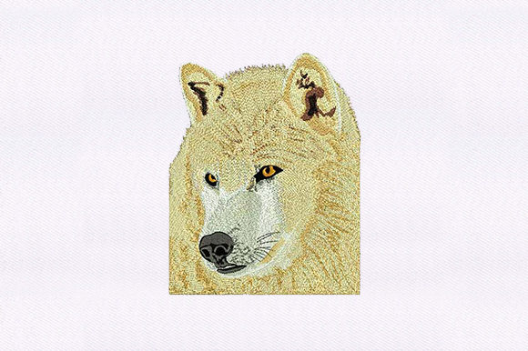 Labrador Husky Face Embroidery Design
