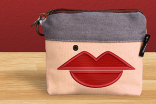 Lips and Beauty Mark Applique