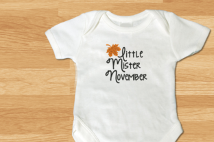 Little Mister November Leaf Applique