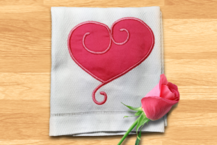 Swirly Valentine’s Day Heart Applique